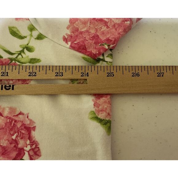 Quacker Factory Hydrangea Print Elbow Sleeve Hoodie Size XL Zip Up Rhinestone - Picture 5 of 8